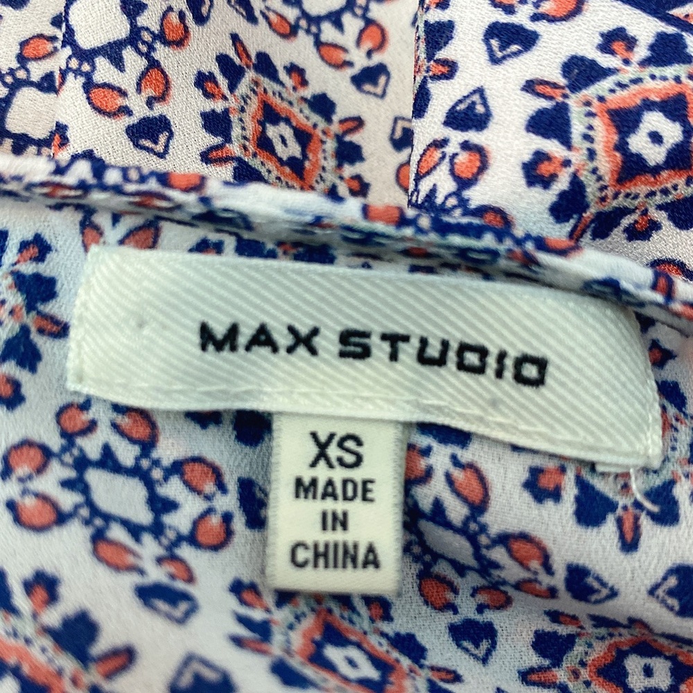 Max Studio Multi Patterned V Neck Blouse - image 5